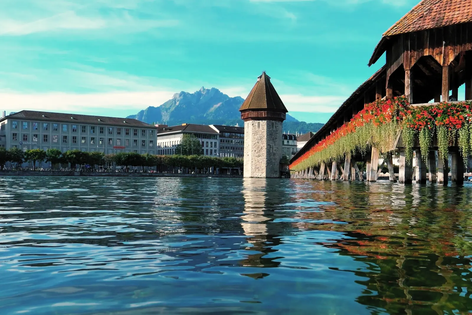Kapellbrücke und Wasserturm in Luzern