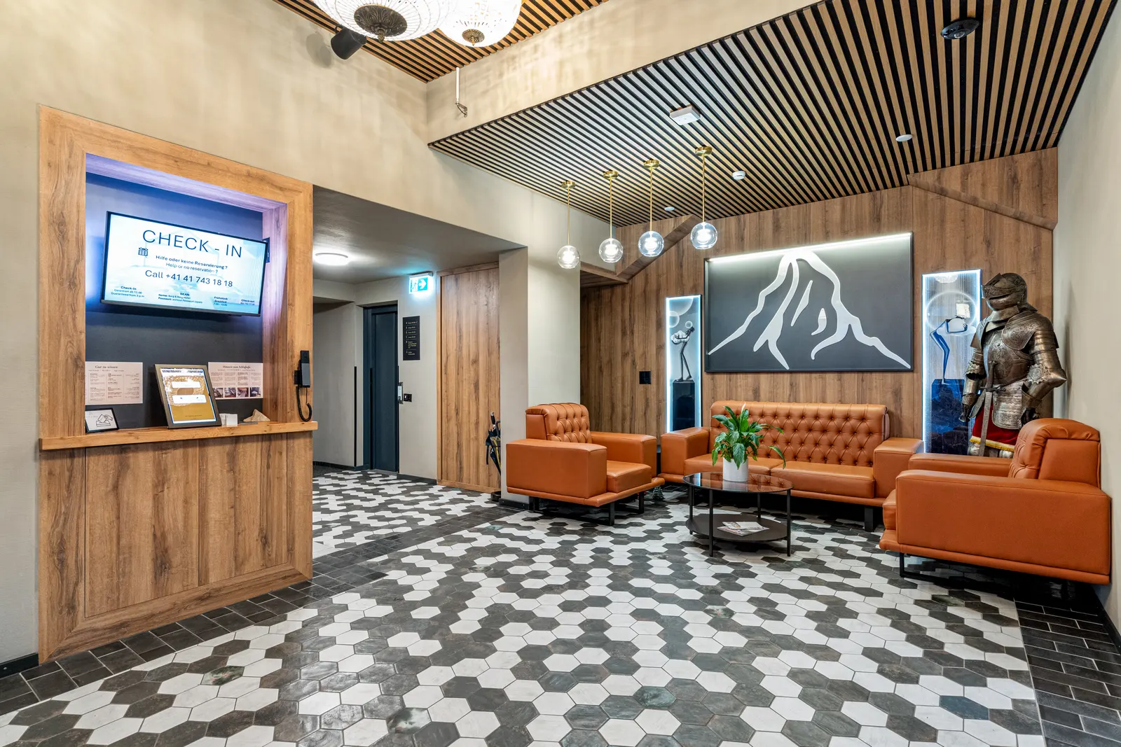 Lobby des Berg & Berg Hotel Kerns